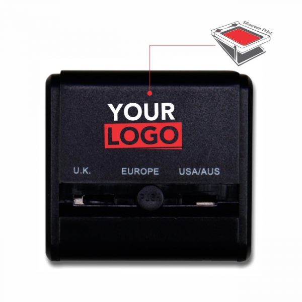 Dual USB Adapter-Black Front Logo