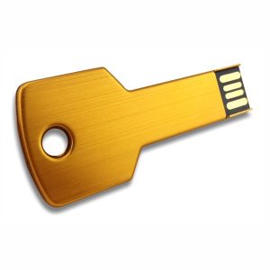 Key Shape USB Pendrive in Gold Color from Easydrive Malaysia
